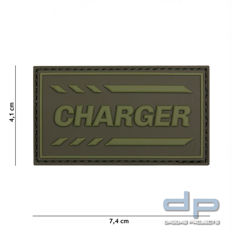 Emblem 3D PVC Charger grün