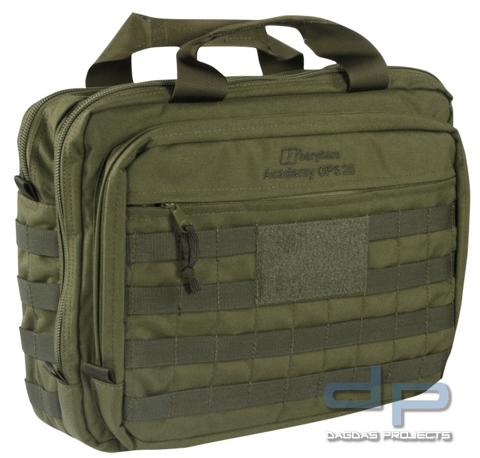 Berghaus Academy Ops 20 Document Bag in Schwarz und Oliv