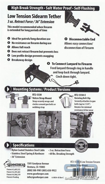 GearKeeper Kurzwaffen RT4-5570 Molle+Velco Black