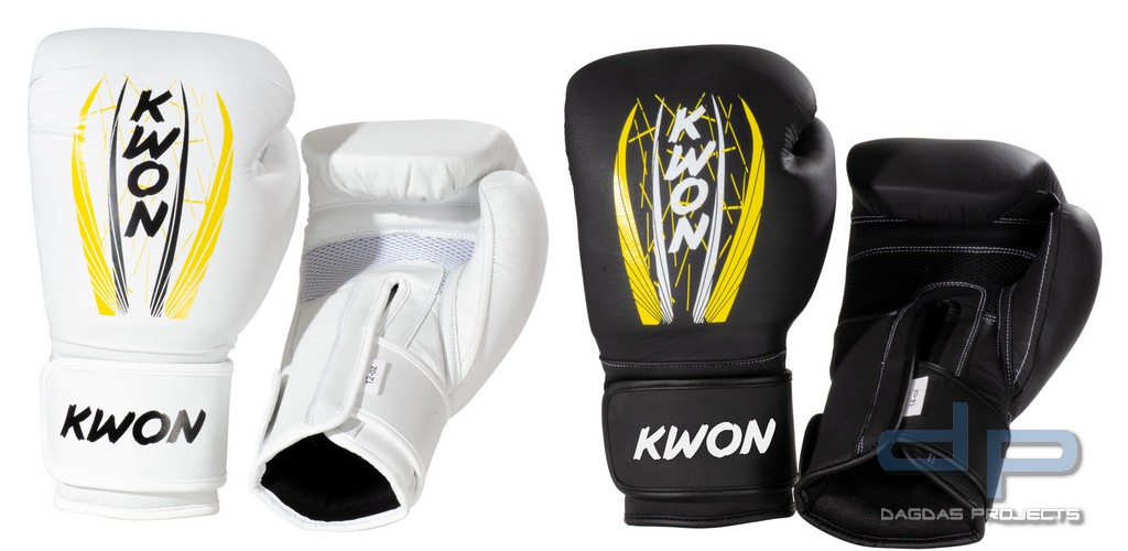 Kwon Boxhandschuhe Kick Thai in Schwarz und Weiß