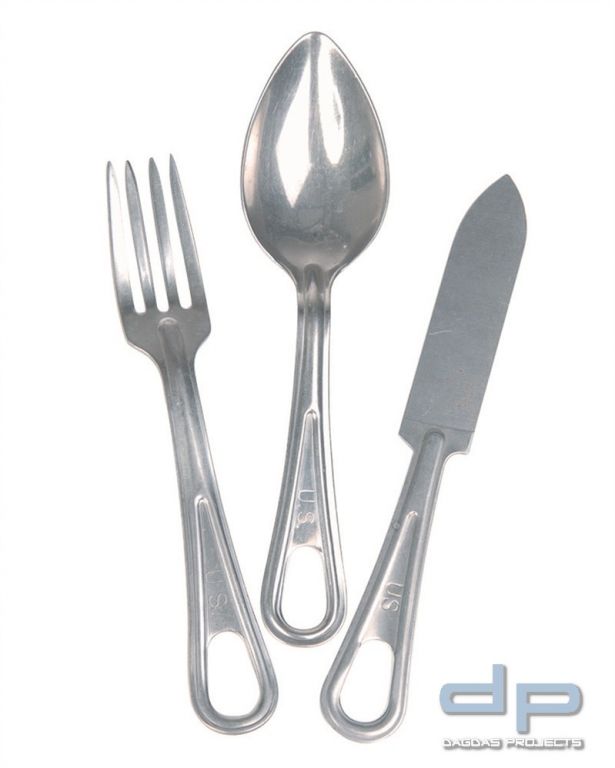 US ESSBESTECK 3-TEILIG STAINLESS STEEL VPE 10