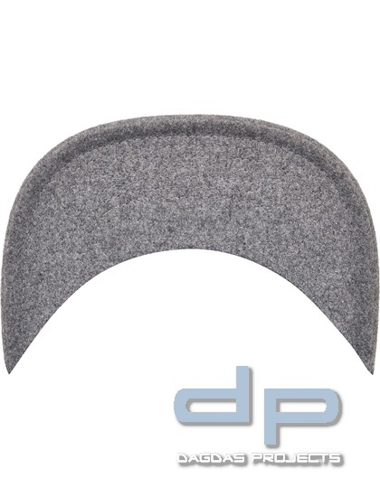 Melton Cap in Grau und Schwarz