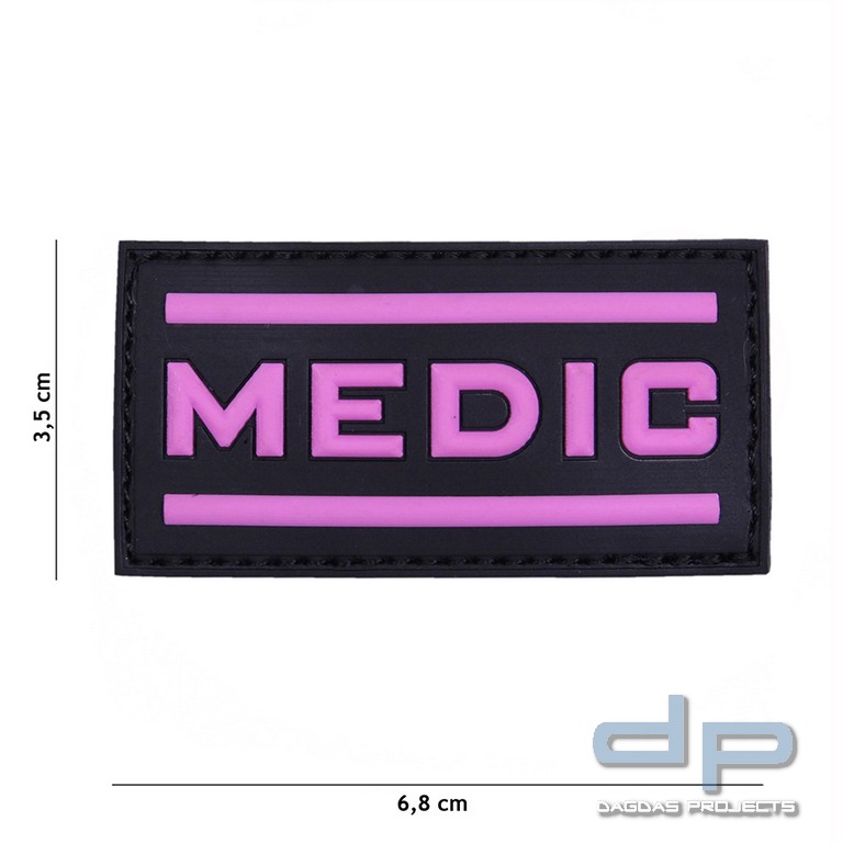 Emblem 3D PVC Medic rosa