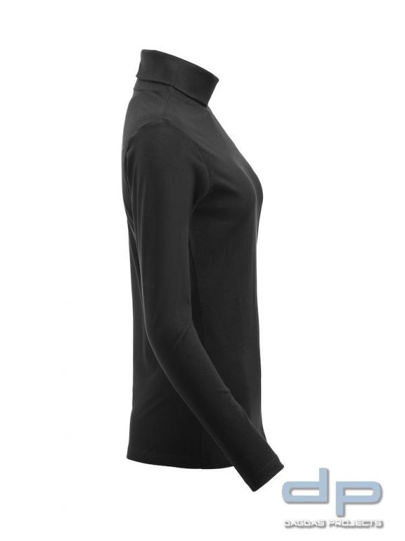 Damen Behörden Rollkragen T-Shirt mit langen Ärmeln und Aufdruck nach Wunsch