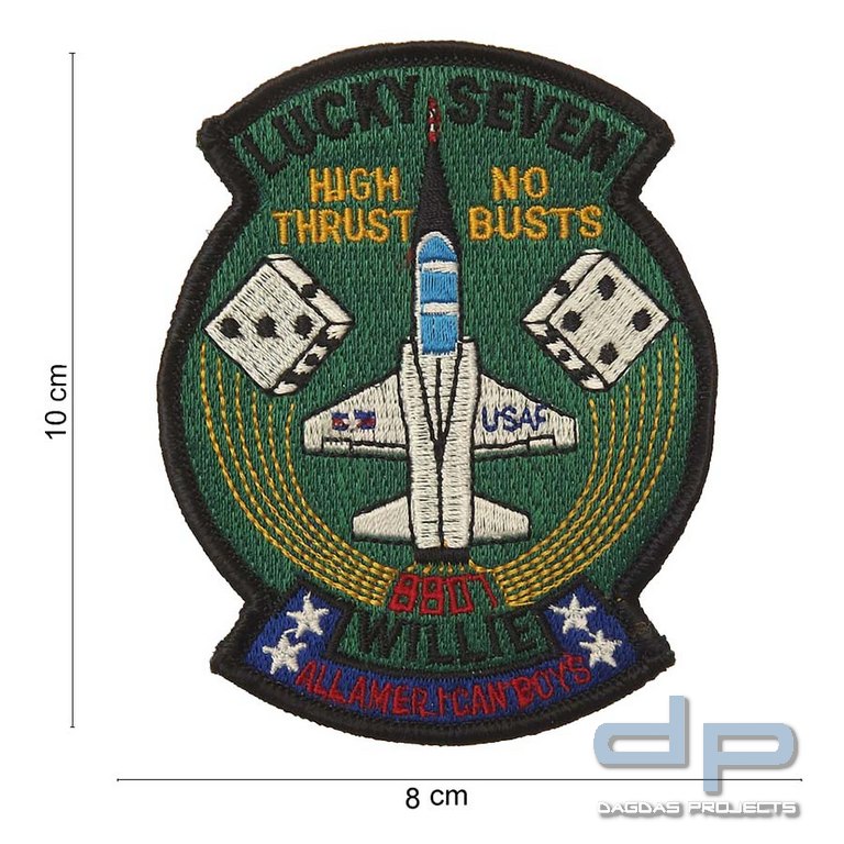 Emblem Stoff Lucky Seven