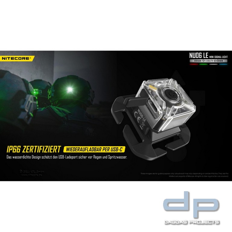 NiteCore® mehrfarbige Mini - Signalleuchte -NU06LE-