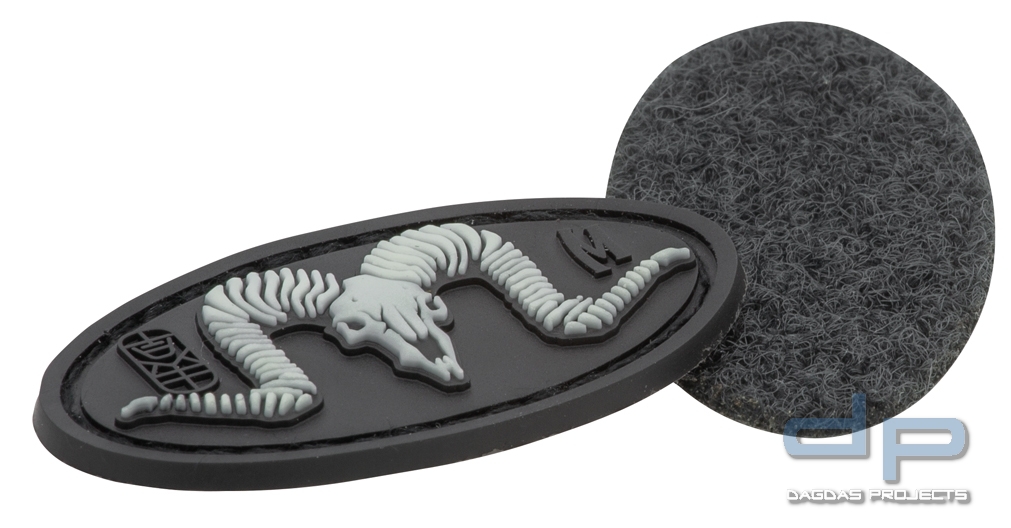 Maxpedition Rubber Patch RAM SKULL Glow