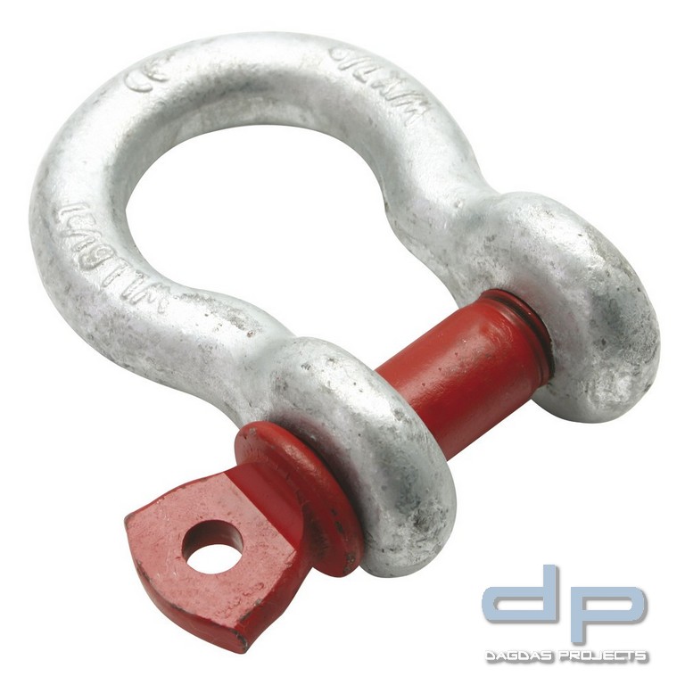 Schäkel geschweift hochfest, 1-1/8″ / 103,0 x 33 x 46 mm, 9,5 t