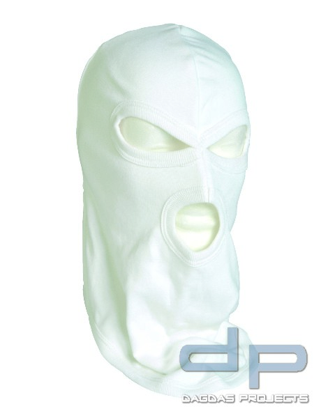 KOPFHAUBE BALACLAVA 3-LOCH CO WEISS VPE 12