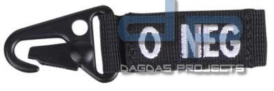 Condor SOS Blutgruppen Anhänger Black 0 NEG