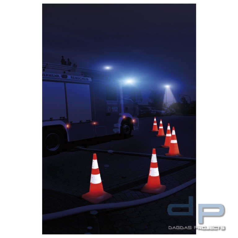 Dönges Faltleitkegel Pro-Version Ausführung Polizei, Höhe 750 mm