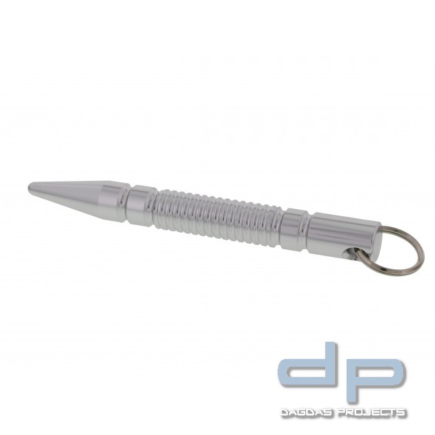 Kubotan mit Schlüsselring Silber