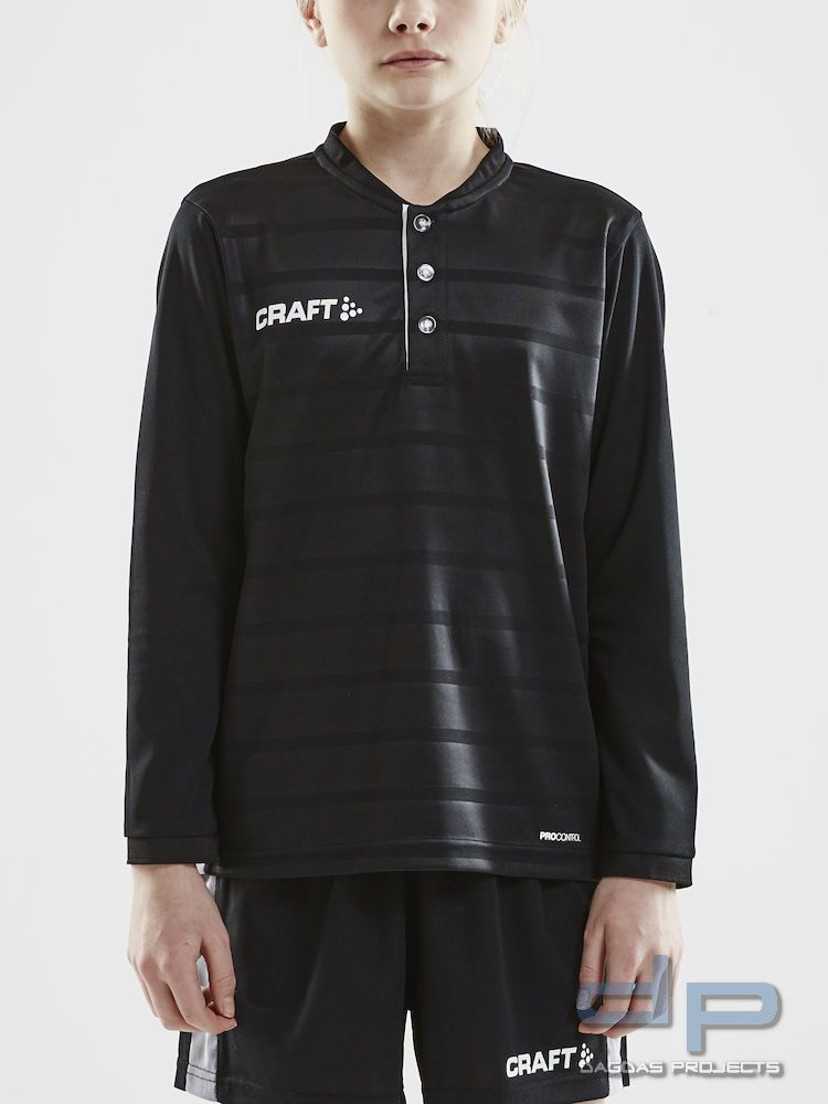 Trikot Pro Control Button Jersey Langarm für Kinder in verschiedenen Farben