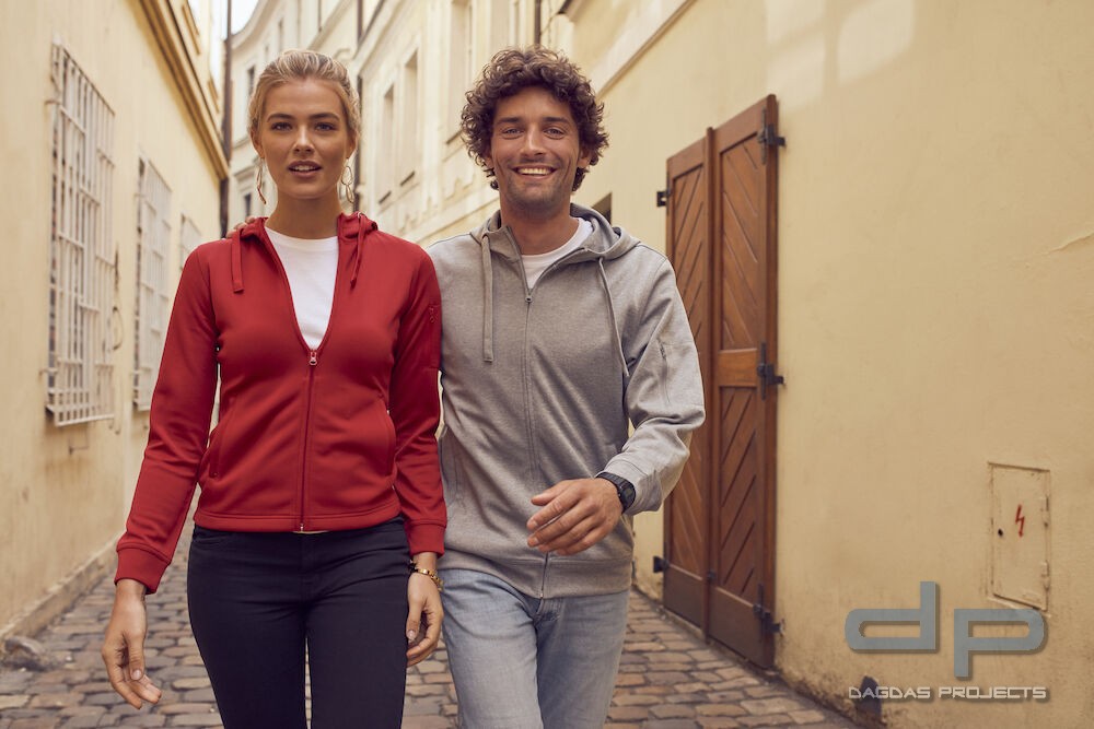 Basic Active Hoody Full Zip in verschiedenen Farben mit Wunschaufdruck