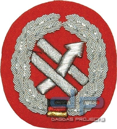 Barett Abzeichen Pioniertruppe Handgestickt