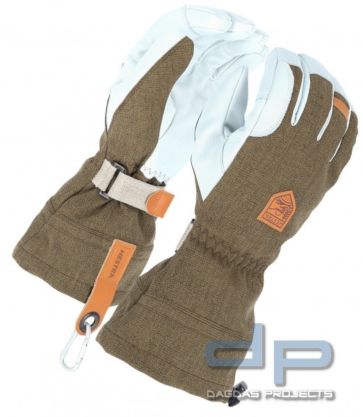 Hestra Army Leather Patrol Gauntlet (Ski- Handschuhe) in oliv