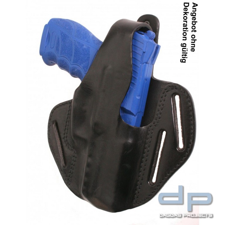 COP® 110RDS Pancake Gürtelholster vorne ausgeschnitten, 45mm BL, schwarz, Leder