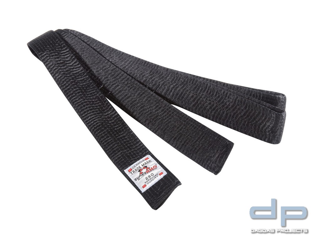 DANRHO Budo-Gürtel 4 cm Schwarz aus Kunstseide