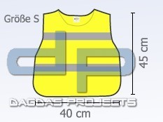Kinderwarnschutz Poncho leuchtgelb mit 2 Reflexstreifen Größe S (3-6 Jahre)