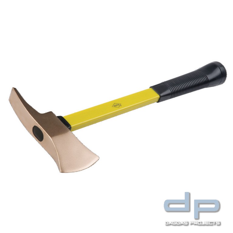 Feuerwehrbeil funkenfrei, mit Fiberglasstiel, 320 mm