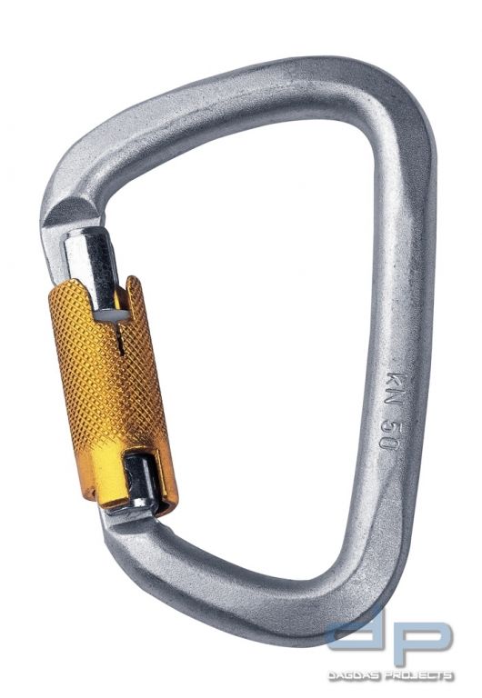 Karabiner Stahl Trilock D-Form