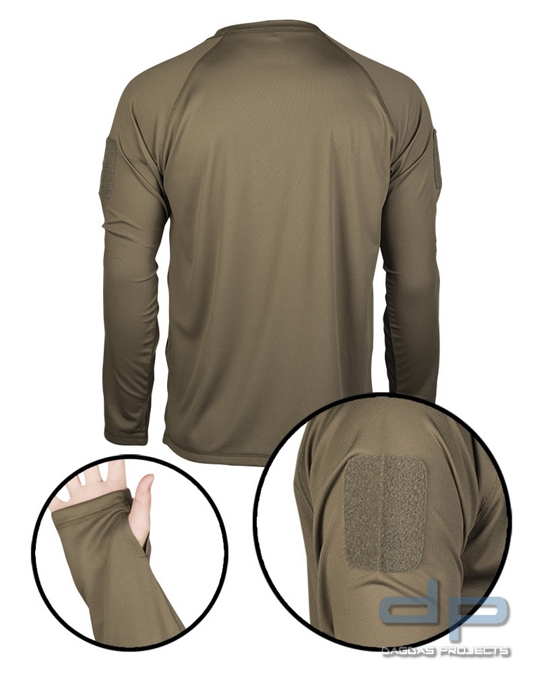 TACTICAL QUICK DRY LANGARMSHIRT OLIV VPE 3
