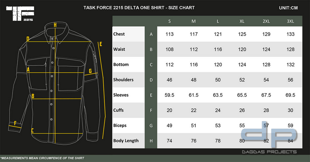 TF-2215 Delta One Jacke / Hemd in verschiedenen Farben