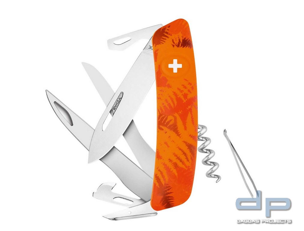 Taschenmesser D07 SCISSORS orange farn