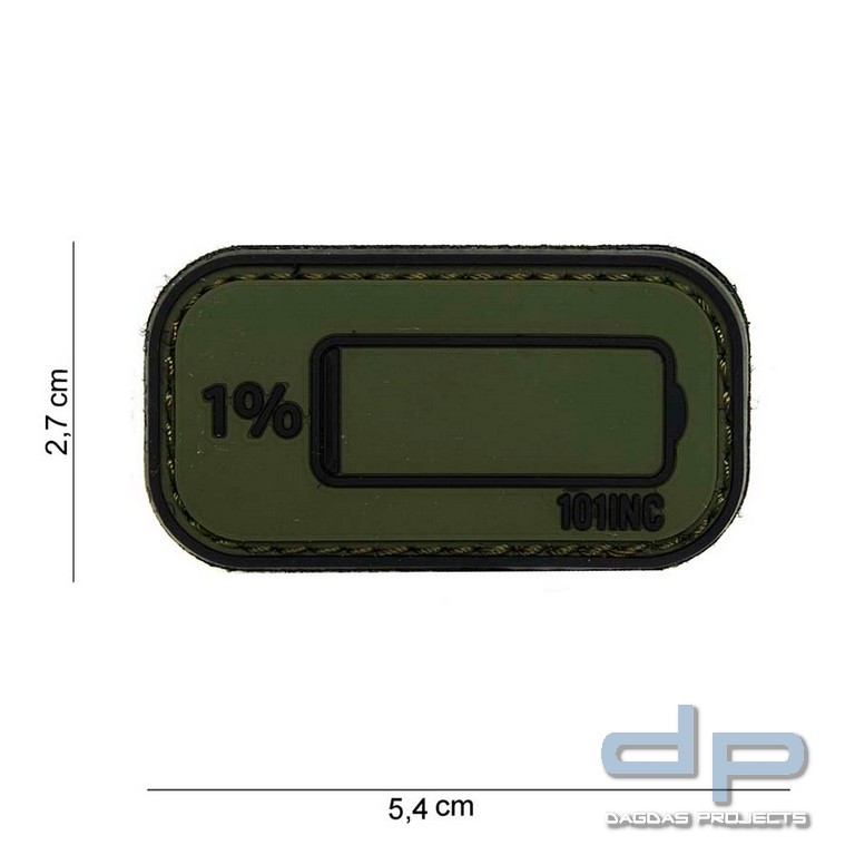 Emblem 3D PVC Low Power grün/schwarz