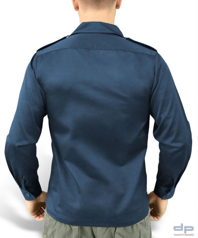 FK HuDM Diensthemd 1/1 Arm Dkl.blau
