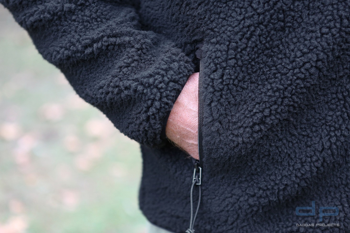 Teddyfleece Jacket in Schwarz