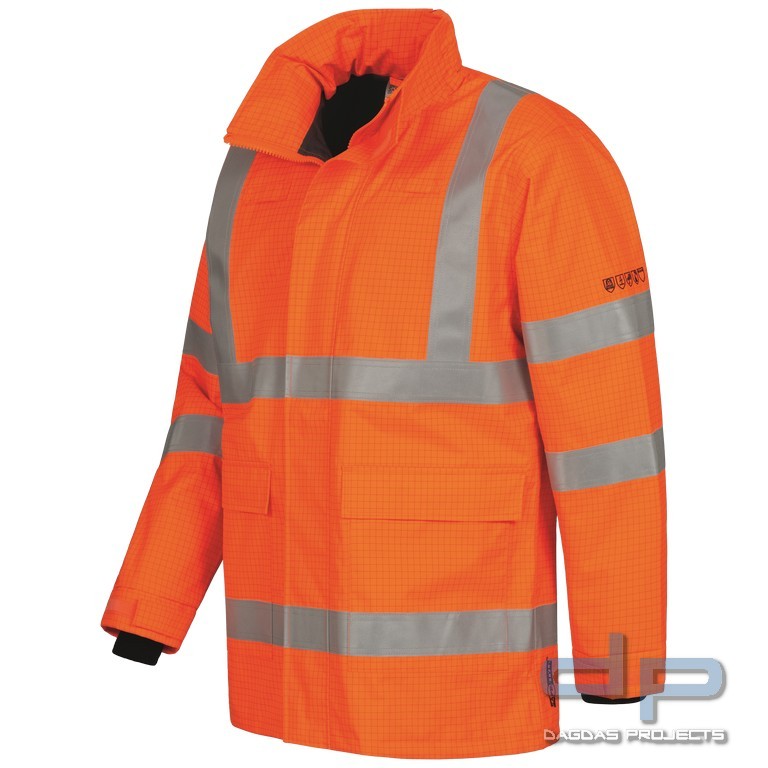 Safestyle MULTINORM REGENJACKE in Orange mit Aufdruck nach Wunsch auf Brust und Rücken