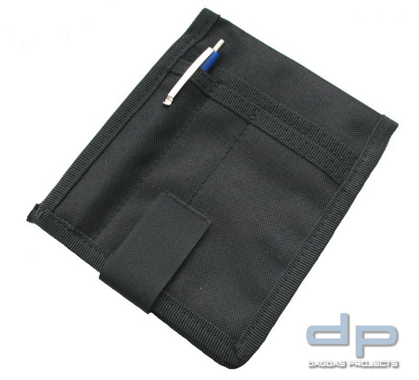 Notizblocktasche A6 schwarz, Polyester