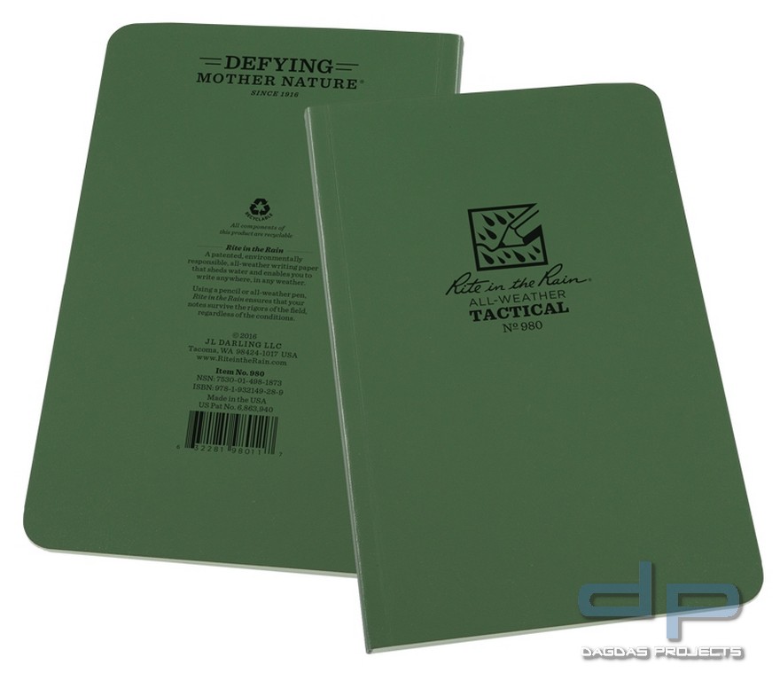 Rite in the Rain Tactical Field Book in verschiedenen Farben