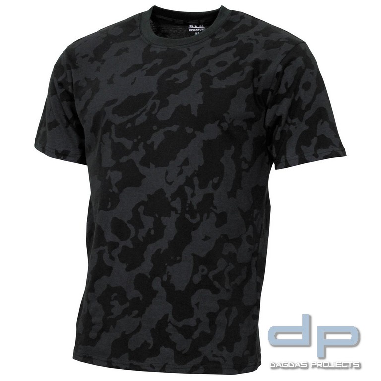US T-Shirt, "Streetstyle", night-camo, 140-145 g/m²
