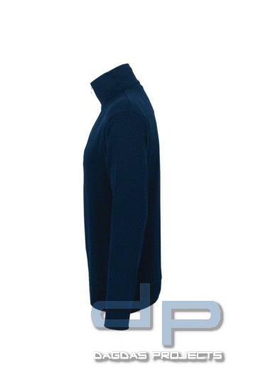 Zip Sweat 70/30 Bw./Pes. in marine