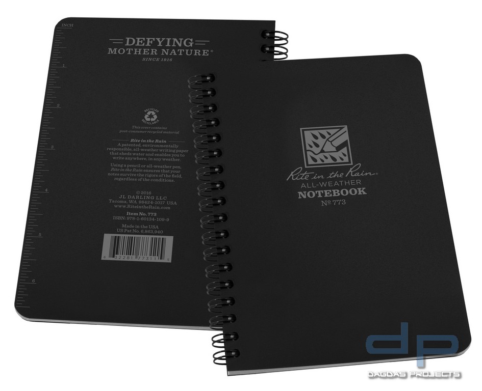 Rite in the Rain Tactical Notebook 4 5/8" x 7" in verschiedenen Farben