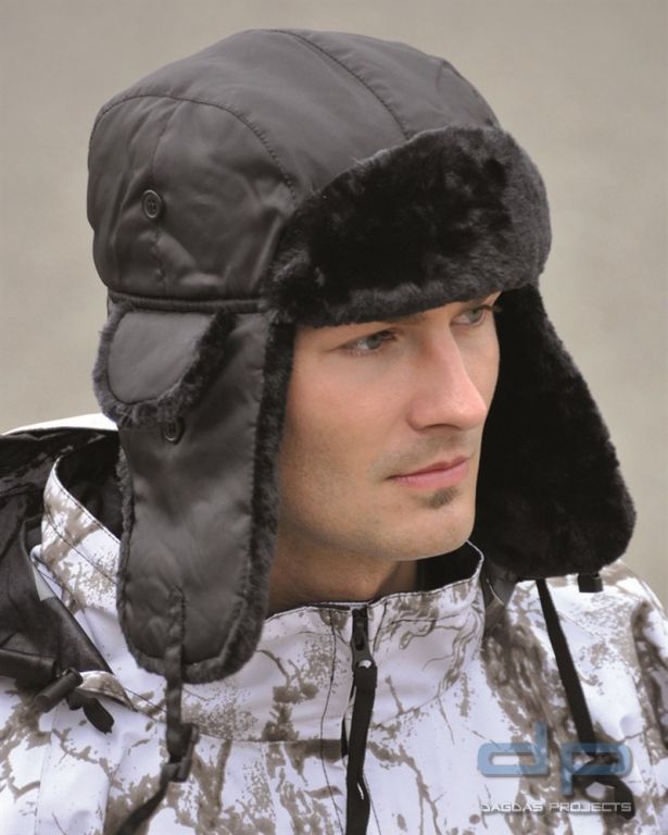 PILOTEN-PELZMÜTZE MA1® SCHWARZ VPE 2