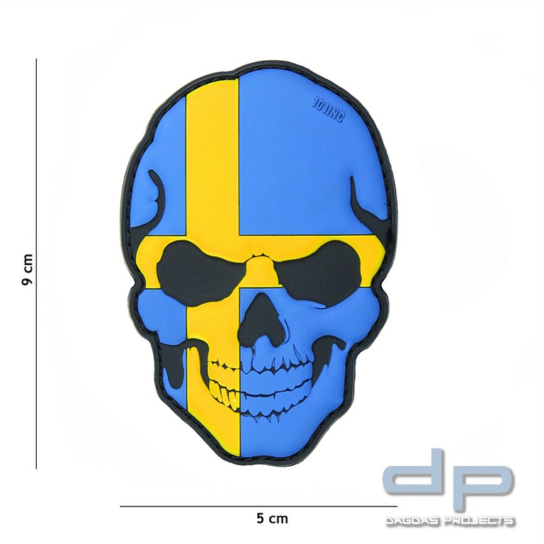 Emblem 3D PVC Skull Schweden