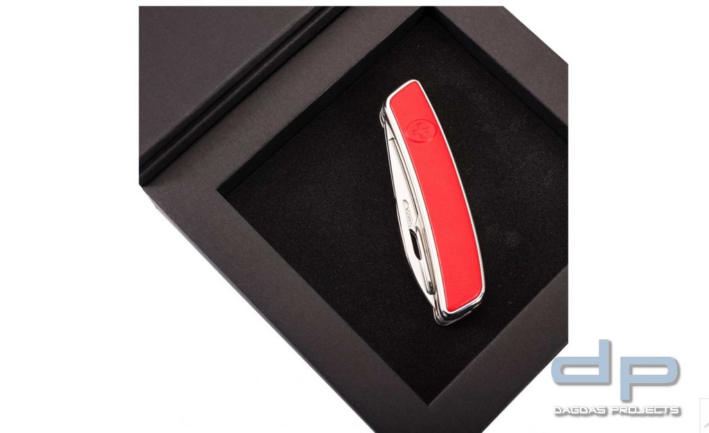 Taschenmesser D03 LEATHER RED+
