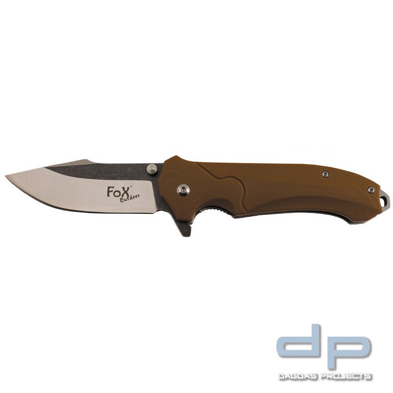Klappmesser, G10-Griff, coyote, Gürtelclip, Einhand