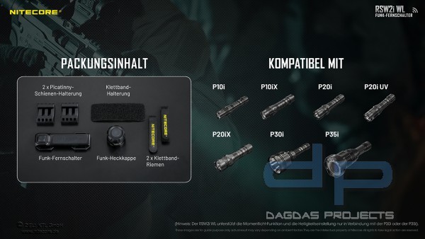 NITECORE WIRELESS REMOTE SWITCH RSW2I WL (FERNBEDIENUNG FÜR TASCHENLAMPEN)