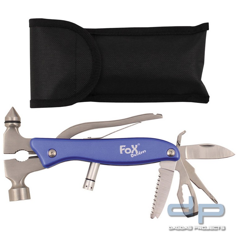 Werkzeugset, "Worker", blau, div. Funktionen, mit Etui