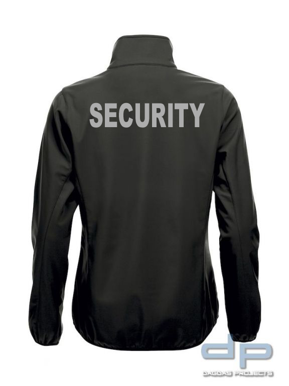 Basic Softshell Jacket Ladies mit reflektierend silbernem Wunschaufdruck in verschiedenen Farben