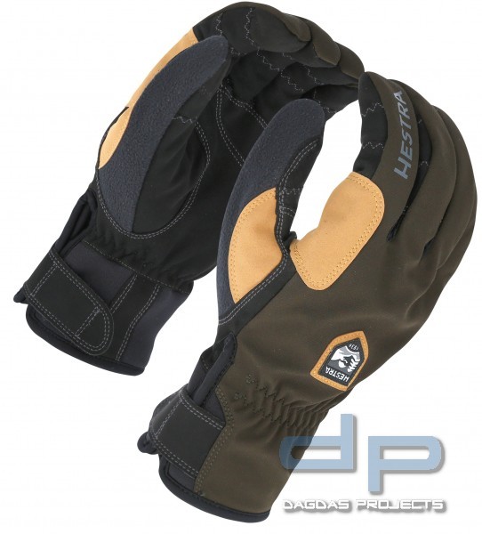 Hestra Ergo Grip Wool Touring (5-Finger Handschuhe) in Dunkeloliv