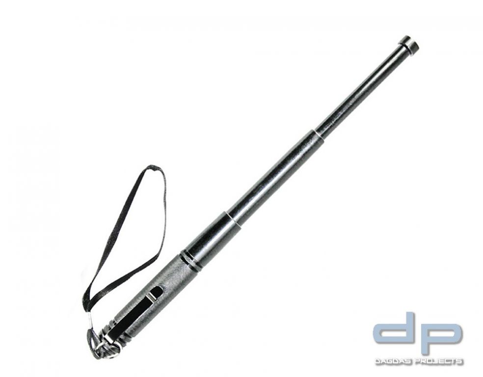 Teleskopschlagstock 13 Zoll schwarz, silber oder silber/pink