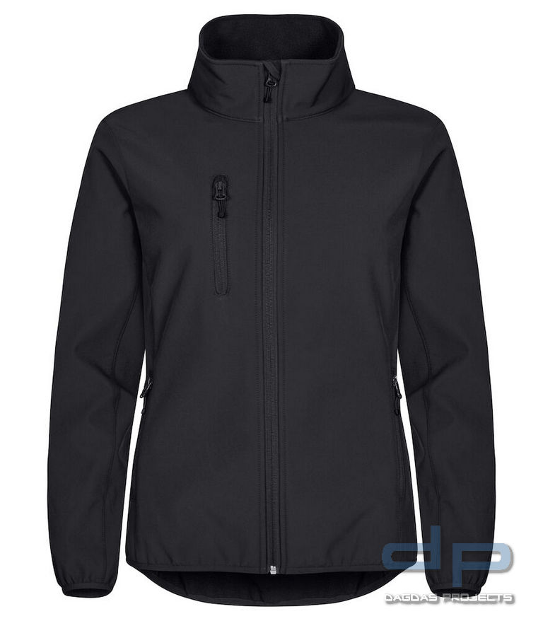 Behörden Classic Softshell Jacket Lady in verschiedenen Farben mit Aufdruck nach Wunsch auf Brust un
