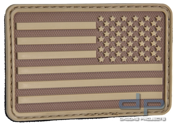 Hazard 4 Rubber Patch USA 75 x 50 Coyote Reverse