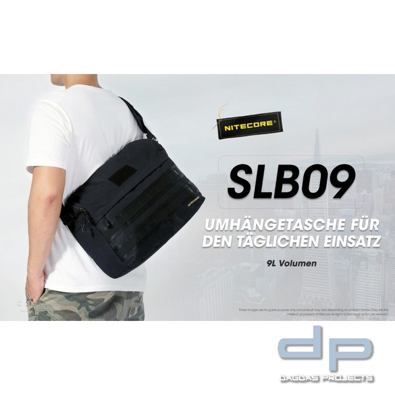 NiteCore® Umhängetasche - Sling Bag SLB09 - (9 Liter)