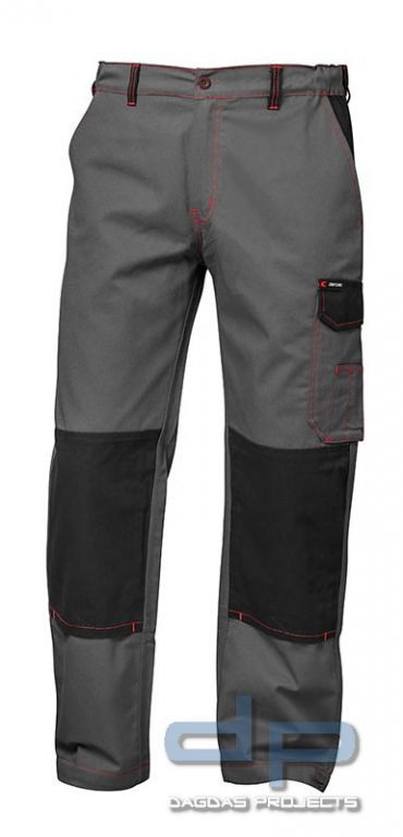 Twill Bundhose grau/schwarz